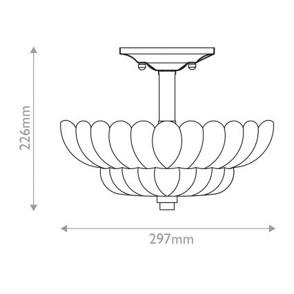 Quoizel - Φωτιστικό οροφής WHITECAP 3xE14/40W/230V διάμετρος 29,7 cm
