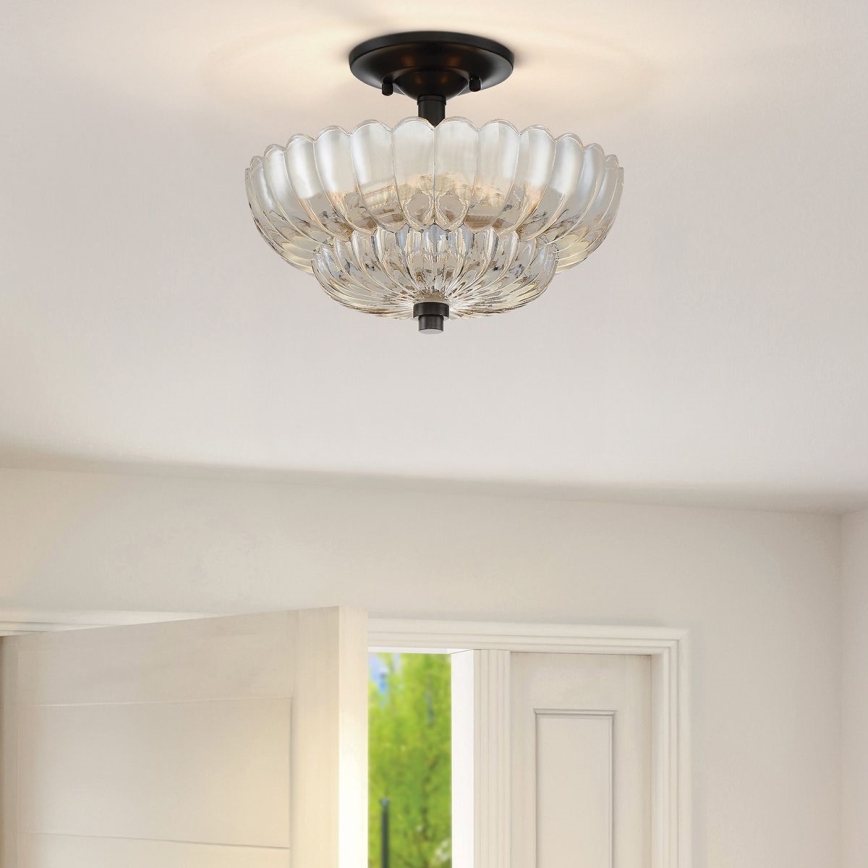 Quoizel - Φωτιστικό οροφής WHITECAP 3xE14/40W/230V διάμετρος 29,7 cm