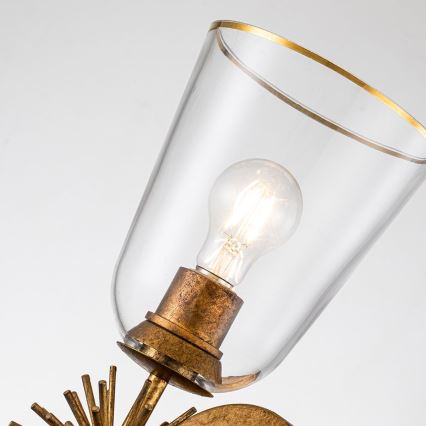 Quoizel - Φωτιστικό τοίχου STARING 2xE27/40W/230V, φινίρισμα χαλκού