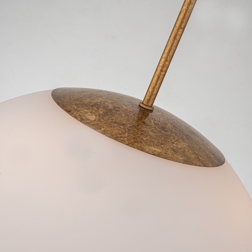 Quoizel - Κρεμαστό φωτιστικό STARING 3xE14/40W/230V διάμετρος 45,7 cm χρυσό/πατίνα/λευκό