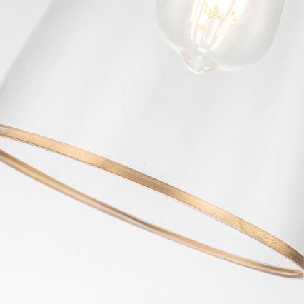 Quoizel - Κρεμαστό φωτιστικό STARING 1xE27/40W/230V διάμετρος 18,4 cm χρυσό/πατίνα/διαφανές