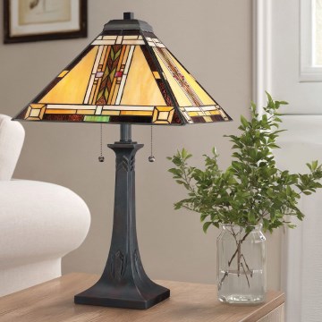 Quoizel - Επιτραπέζιο φωτιστικό Tiffany NAVAJO 2xE27/60W/230V
