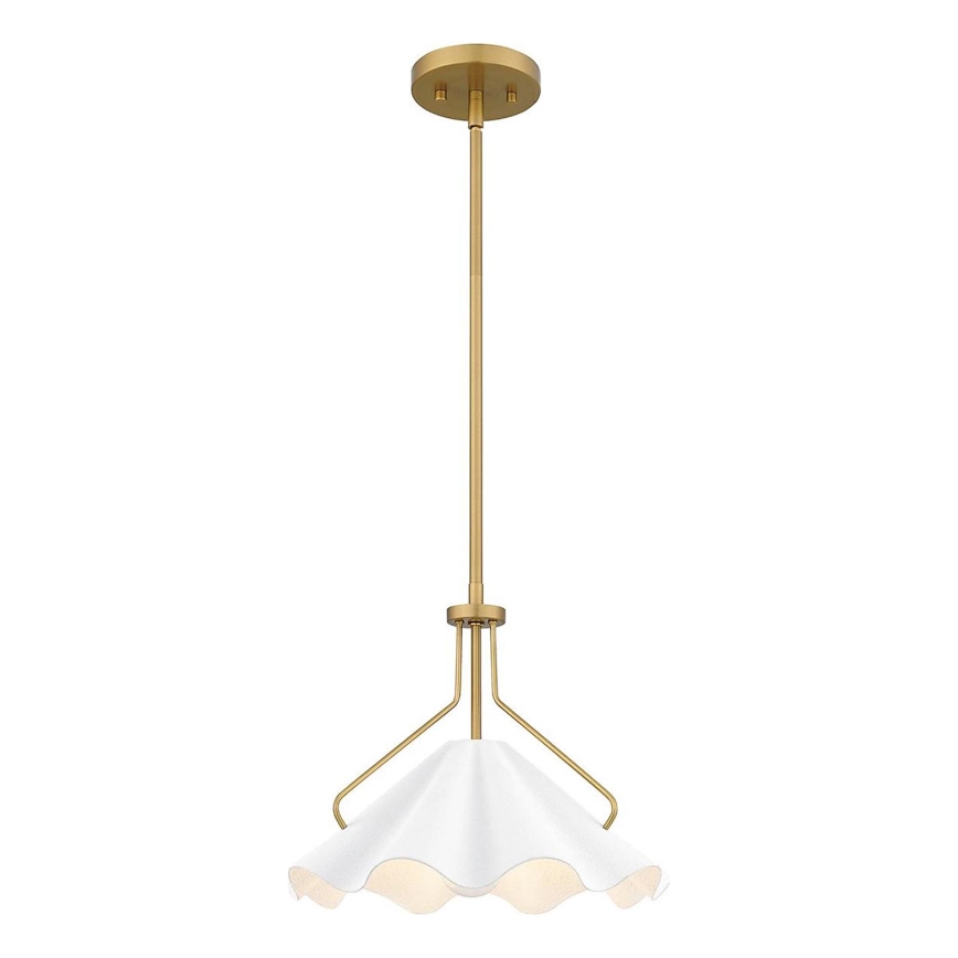 Quoizel - Κρεμαστό φωτιστικό MEJIA 1xE27/60W/230V διάμετρος 35,6 cm ορείχαλκος
