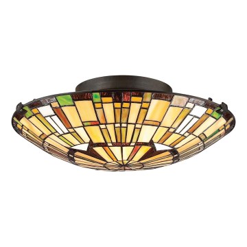 Quoizel - Φωτιστικό οροφής Tiffany REED 2xE27/60W/230V διάμ. 42 εκ.