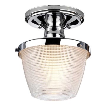 Quoizel - Φωτιστικό οροφής μπάνιου DUBLIN 1xE27/40W/230V IP44 γυαλιστερό χρώμιο