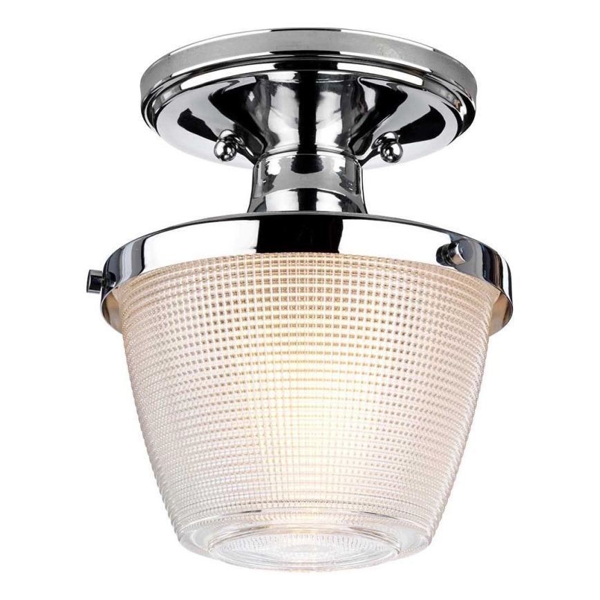 Quoizel - Φωτιστικό οροφής μπάνιου DUBLIN 1xE27/40W/230V IP44 γυαλιστερό χρώμιο