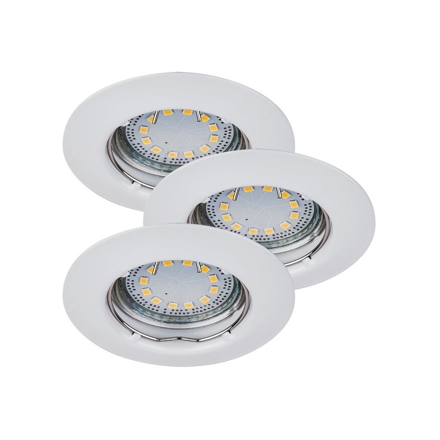 Rabalux - Σετ 3xLED εντοιχισμένα φωτιστικά οροφής 1xGU10/3W/230V IP40
