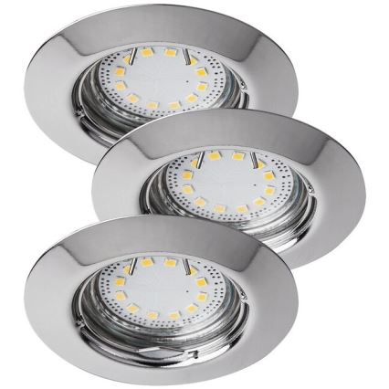 Rabalux - ΣΕΤ 3xLED Χωνευτό φωτιστικό μπάνιου 3xGU10/3W/230V IP44