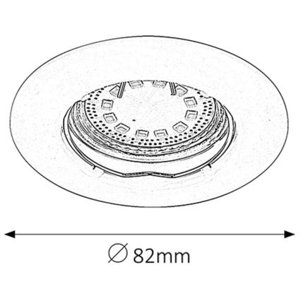 Rabalux - ΣΕΤ 3xLED Χωνευτό φωτιστικό μπάνιου 3xGU10/3W/230V IP44