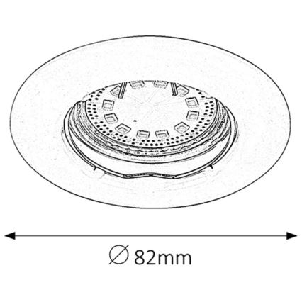 Rabalux - ΣΕΤ 3xLED Χωνευτό φωτιστικό 3xGU10/3W/230V IP40