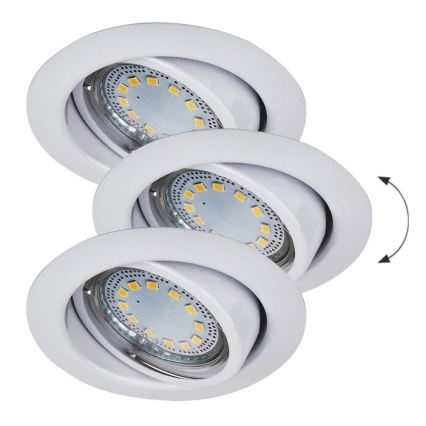 Rabalux - ΣΕΤ 3xLED Χωνευτό φωτιστικό 3xGU10/3W/230V IP40