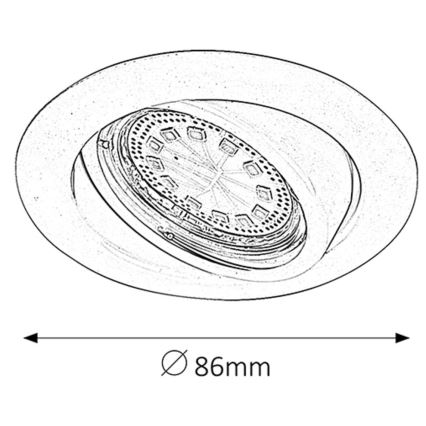 Rabalux - ΣΕΤ 3xLED Χωνευτό φωτιστικό μπάνιου 3xGU10/3W/230V IP40