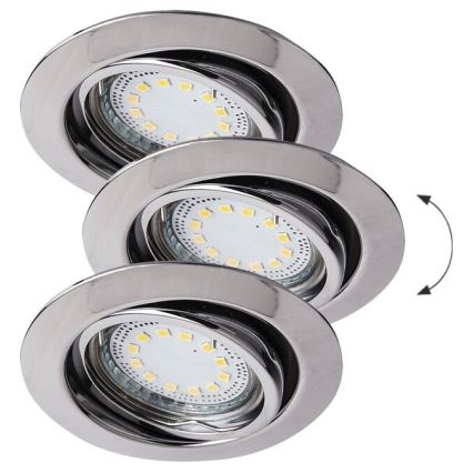 Rabalux - ΣΕΤ 3xLED Χωνευτό φωτιστικό 3xGU10/3W/230V IP40