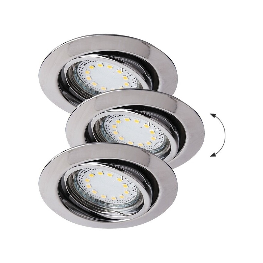Rabalux - ΣΕΤ 3xLED Χωνευτό φωτιστικό 3xGU10/3W/230V IP40