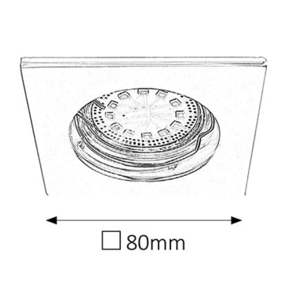 Rabalux - Σετ 3xLED εντοιχισμένων φωτιστικών μπάνιου 1xGU10/3W/230V IP44