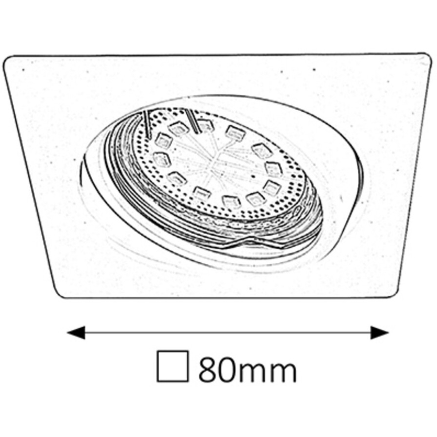 Rabalux - ΣΕΤ 3xLED Χωνευτό φωτιστικό 3xGU10/3W/230V IP40