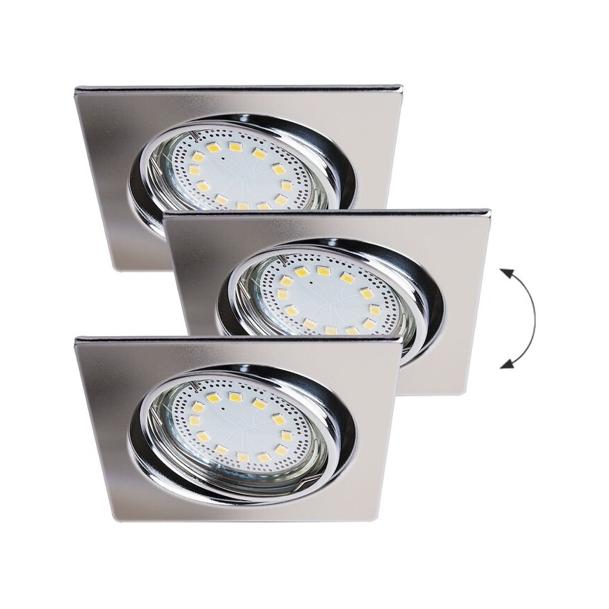 Rabalux - ΣΕΤ 3x Χωνευτό Φωτιστικό LED 3xGU10/3W/230V IP40