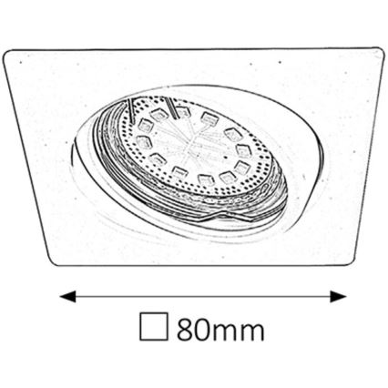 Rabalux - ΣΕΤ 3x Χωνευτό Φωτιστικό LED 3xGU10/3W/230V IP40