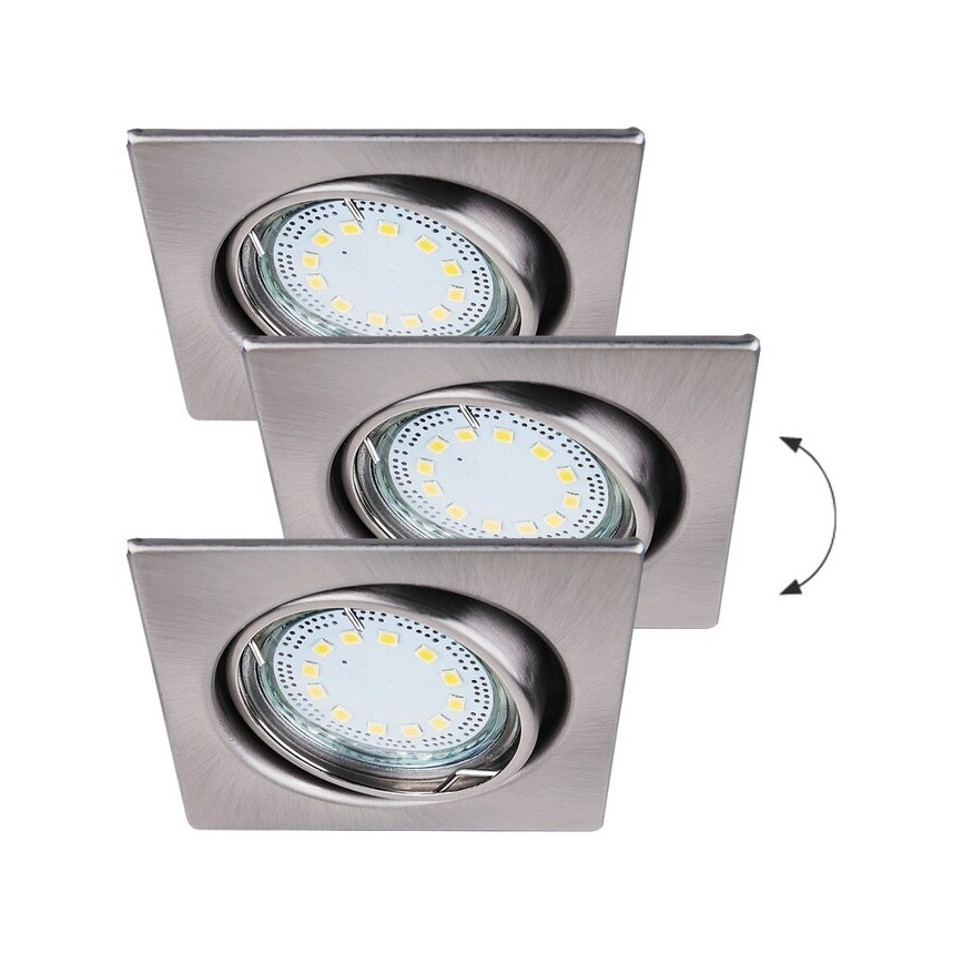 Rabalux - ΣΕΤ 3xLED Χωνευτό φωτιστικό 1xGU10/3W/230V IP40