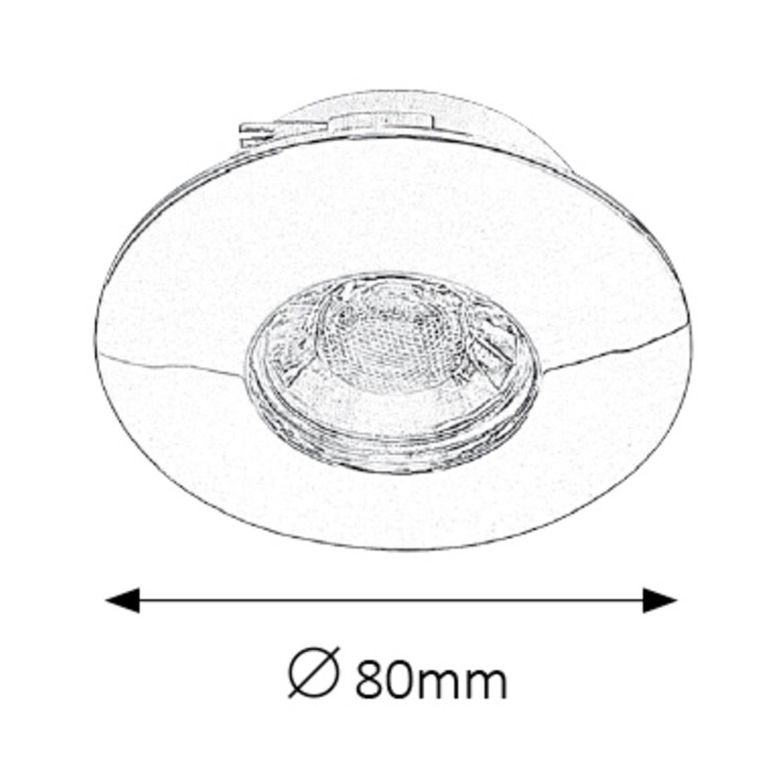 Rabalux - Σετ 3x χωνευτά φωτιστικά μπάνιου LED/4W/230V IP44