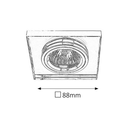 Rabalux - Χωνευτό φως 1xGU5,3/50W/12V