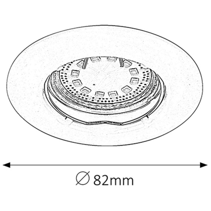 Rabalux - ΣΕΤ 3xLED Χωνευτό φωτιστικό 3xGU10/3W/230V IP40