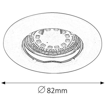 Rabalux - ΣΕΤ 3xLED Χωνευτό φωτιστικό 3xGU10/3W/230V IP40