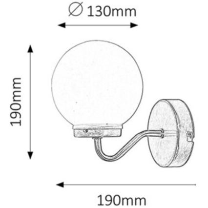 Rabalux - Επιτοίχιο φωτιστικό μπάνιου 1xE14/40W/230V IP44