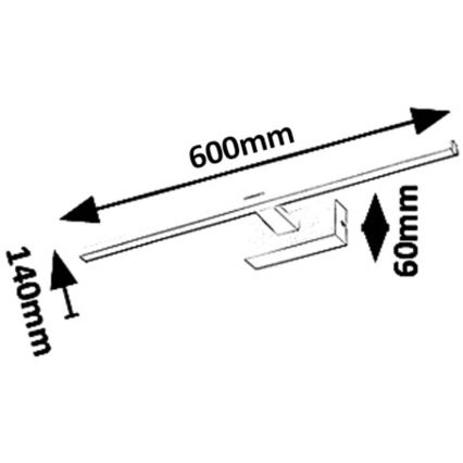 Rabalux - Φωτισμός καθρέφτη μπάνιου LED LED/12W/230V IP23