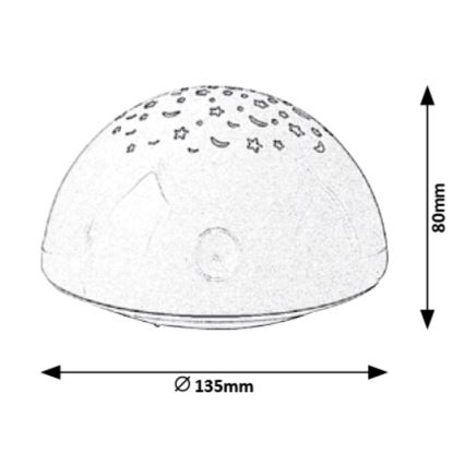 Rabalux - LED Φως νυκτός RGB LED/0,5W/3xAA