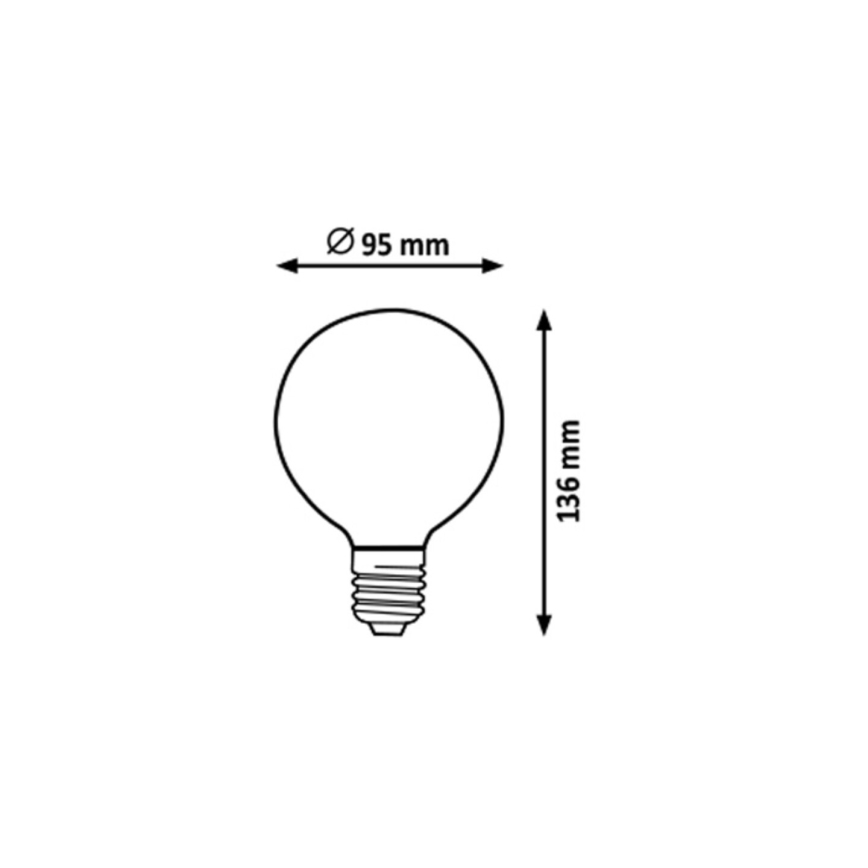 Rabalux - Λαμπτήρας LED G95 E27/7,2W/230V 2700K