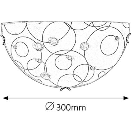 Rabalux 1960 - Φως τοίχου JOLLY 1xE27/60W/230V