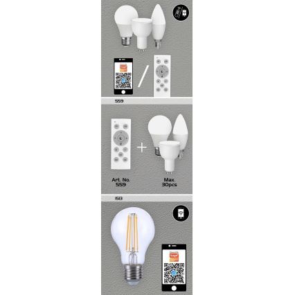 Rabalux - Λαμπτήρας LED RGB ρυθμιζόμενος A60 E27/10W/230V Wi-Fi 3000-6500K