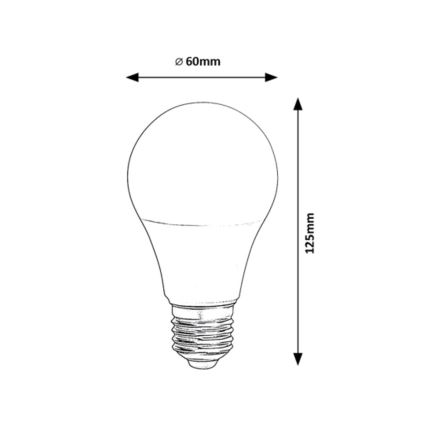 Rabalux - Λαμπτήρας LED RGB ρυθμιζόμενος A60 E27/10W/230V Wi-Fi 3000-6500K