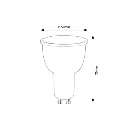 Rabalux - Λαμπτήρας LED RGB ρυθμιζόμενος GU10/5W/230V Wi-Fi 3000-6500K