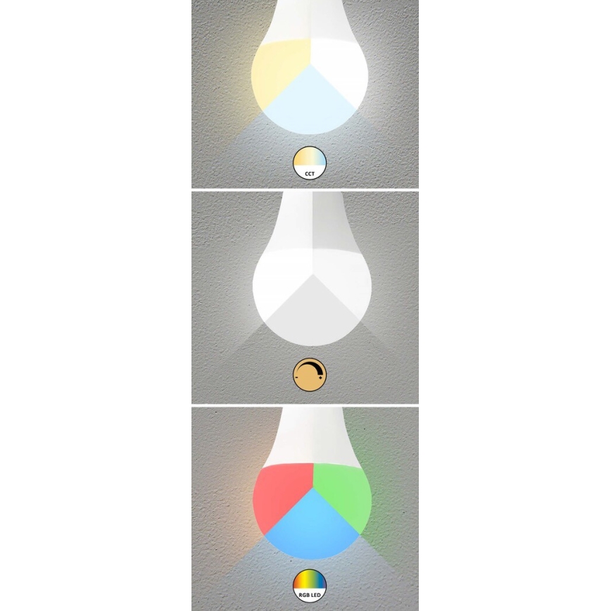 Rabalux - Λαμπτήρας LED RGB ρυθμιζόμενος C37 E14/5W/230V Wi-Fi 3000-6500K