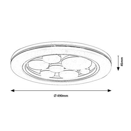 Rabalux - Φωτιστικό οροφής LED LED/36W/230V διάμετρος 49 cm