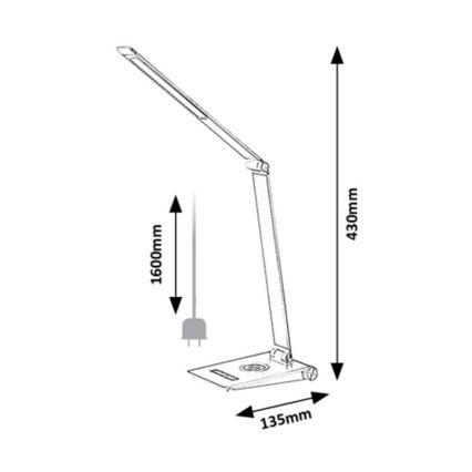 Rabalux - LED Dimmable επιτραπέζιο φωτιστικό LED/13W/230V 2800-5000K