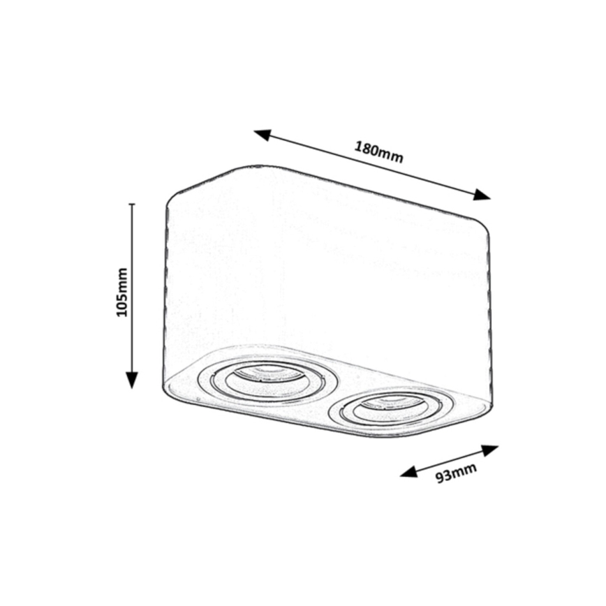 Rabalux - Φωτιστικό σποτ 2xGU10/42W/230V μαύρο