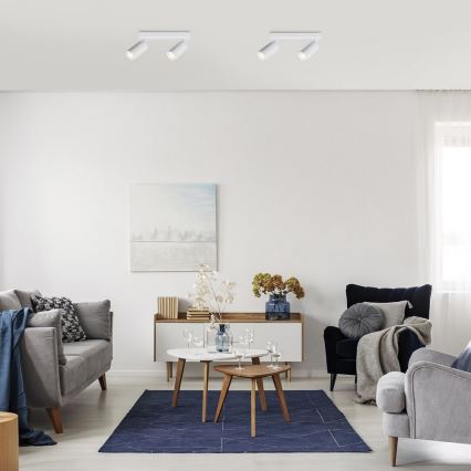 Rabalux - Οροφιαίο σποτ φωτιστικό 2xGU10/25W/230V λευκό