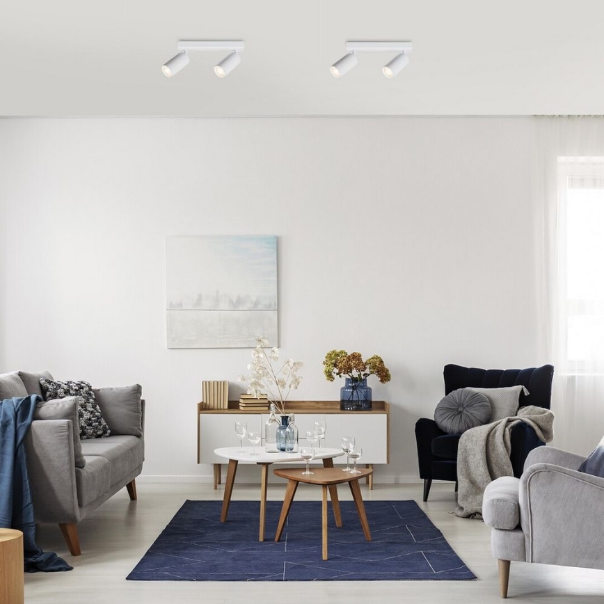 Rabalux - Οροφιαίο σποτ φωτιστικό 2xGU10/25W/230V λευκό