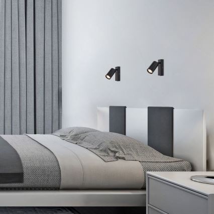 Rabalux - Επιτοίχιο φωτιστικό spot 1xGU10/25W/230V μαύρο