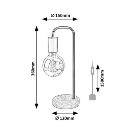 Rabalux - Επιτραπέζιο φωτιστικό 1xE27/40W/230V