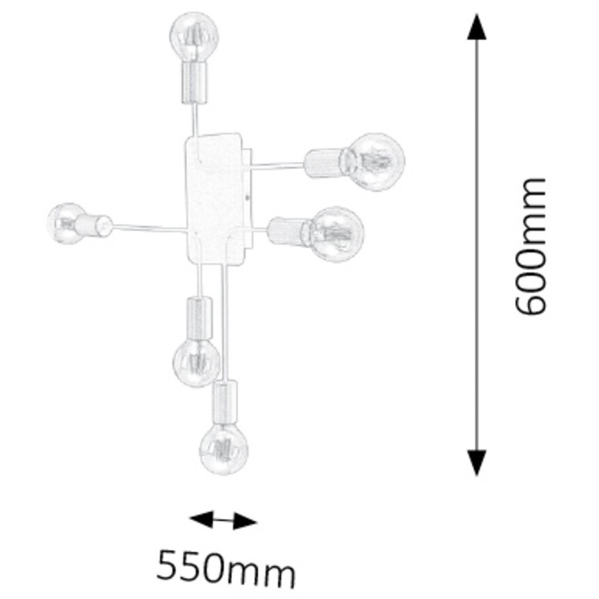 Rabalux - Συνδεδεμένο πολύφωτο 6xE27/15W/230V