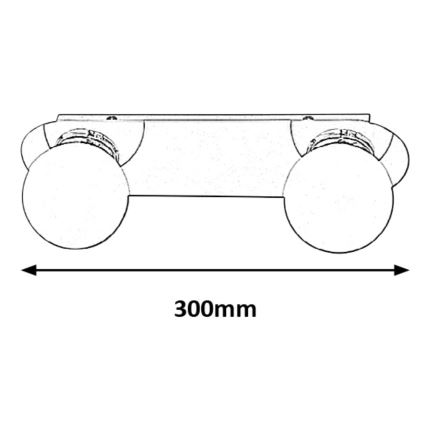 Rabalux - Φωτιστικό οροφής μπάνιου 2xG9/28W/230V IP44 διάμετρος 30 cm