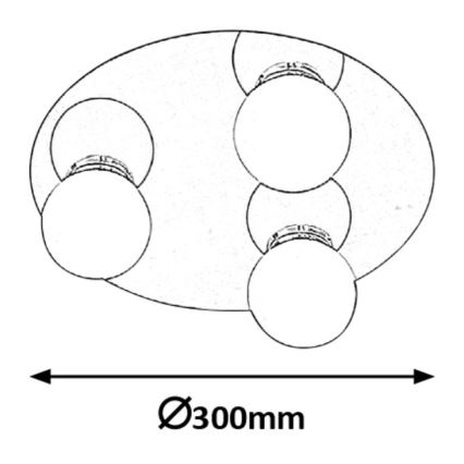 Rabalux - Φωτιστικό οροφής μπάνιου 3xG9/28W/230V IP44 διάμετρος 30 cm