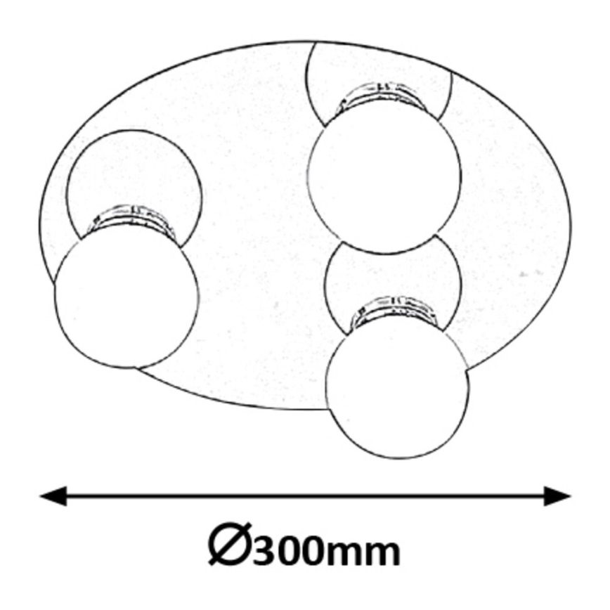 Rabalux - Φωτιστικό οροφής μπάνιου 3xG9/28W/230V IP44 διάμετρος 30 cm