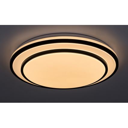 Rabalux - Φωτιστικό οροφής LED Dimmable LED/40W/230V 3000-6500K μαύρο + τηλεχειριστήριο