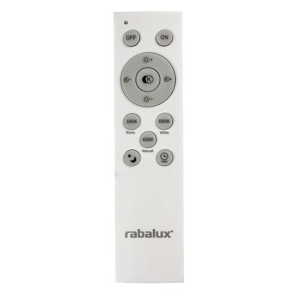 Rabalux - Φωτιστικό οροφής LED Dimmable LED/40W/230V 3000-6500K ασημί + τηλεχειριστήριο