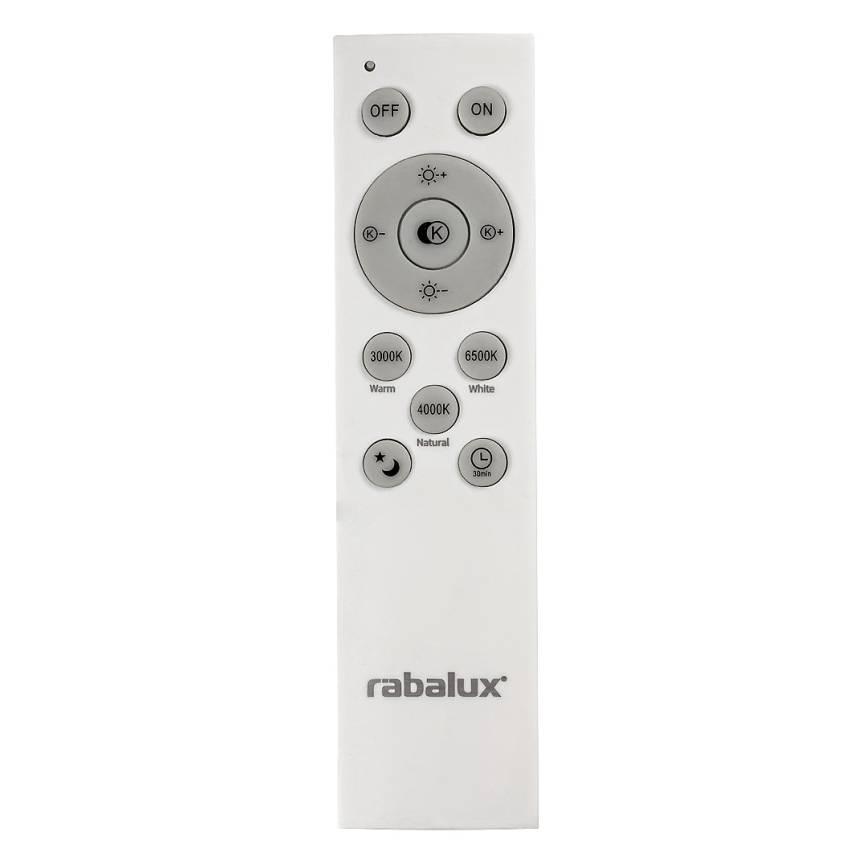 Rabalux - Φωτιστικό οροφής LED Dimmable LED/40W/230V 3000-6500K ασημί + τηλεχειριστήριο